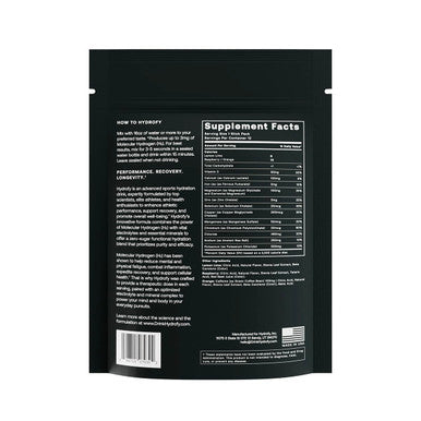 Hydrogen Water + Electrolytes Drink Mix - Variety Pack Hydration Packets With Molecular Hydrogen (H2), Sodium, Potassium, Magnesium Lemon Lime, Raspberry, Orange + Caffeine 12 Count