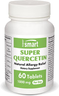 Supersmart Super Quercetin 1000 mg Per Serving Natural Allergy Relief Anti Inflammatory Antioxidant Supplement Support Healthy Cardiovascular System NonGMO Gluten Free 60 Tablets