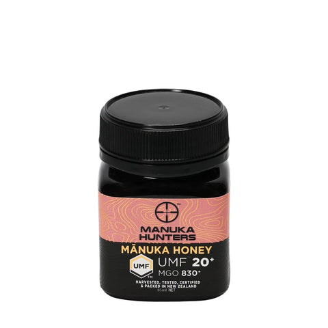 Manuka Hunters UMF 10+/MGO 263+ Certified New Zealand Manuka Honey - 100% Pure Natural Sweetener - Gluten, Dairy Free - Ideal for Tea, Coffee, Smoothies, and Baking - Sustainable - 8.8oz/250g Jar