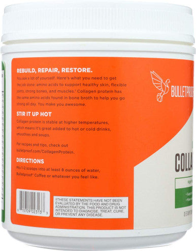 Bulletproof Unflavored Collagen Protein, 17.6 Oz