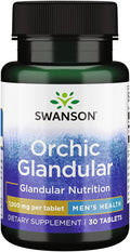 Swanson Raw Orchic Glandular 1 gram 30 Tabs