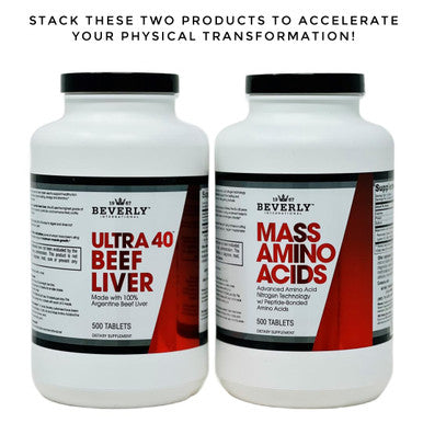 Beverly International Mass Amino Acids 500 Tablets. They'll think you've been lifting for years.