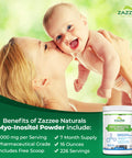 Zazzee Myo-Inositol Powder, 226 Servings, 16 Ounces, 2000 Mg Per Serving, Includes Free Scoop For Exact Dosage, 100% Pure, Vegan