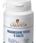 ANA MARIA LAJUSTICIA Magnesium Total 5 Salts 100 Tablets, Supports Energy Metabolism, Normal Protein Synthesis, Psychological Function. Helps to Reduce Tiredness and Fatigue