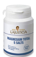ANA MARIA LAJUSTICIA Magnesium Total 5 Salts 100 Tablets, Supports Energy Metabolism, Normal Protein Synthesis, Psychological Function. Helps to Reduce Tiredness and Fatigue