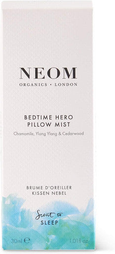 Neom Bedtime Hero Pillow Mist, 30Ml | Chamomile & Ylang Ylang | Fruity Fresh Fragrance | Relax For Sleep