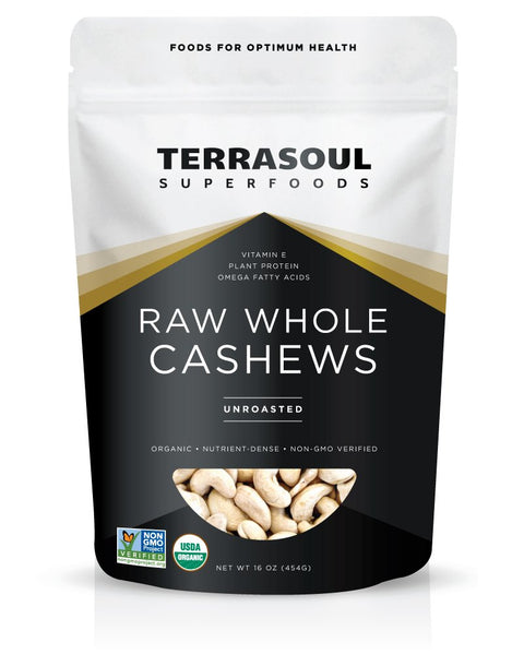 Terrasoul Superfoods Organic Raw Cashews, 2 Lbs, Premium Quality for Snacking, Baking, and Culinary Creations
