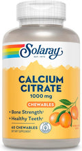 Solaray - Calcium Citrate, 1000mg, Natural Orange Flavor, 60 Chewables