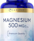 Carlyle Magnesium 500mg | 300 Coated Caplets | Vegetarian Non-GMO and Gluten Supplement