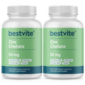 BESTVITE Zinc Chelate 50mg (480 Vegetarian Capsules) (240 x 2) - No Stearates - Vegan - Non GMO - Gluten Free
