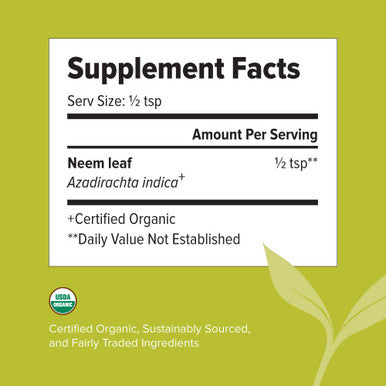 Banyan Botanicals Neem Powder - Organic Azadirachta Indica - Purifying Ayurvedic Herb For Healthy Skin & Blood 1/2 Lb