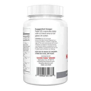 Silver Fern Whole Food Daily Multi Vitamin W/Trace Mineral Blend Supplement - 4 Bottles - 60 Vegicaps Each - 120 Day Supply - Natural, Non-Gmo, Vegan, Multivitamin - Zero Synthetics