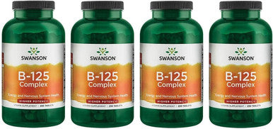 Swanson Vitamin B-125 Complex 250 Tabs (4 Pack)
