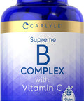 Carlyle Vitamin B Complex with Vitamin C | 300 Caplets | Vegetarian, Non-GMO and Gluten Free Supplement