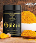 Ambrosia Golden Super Turmeric Bioavailable Curcumin Support Healthy Gut & Brain Health Joint Support 765Mg Of Active Curcuminoids 60 Veggie Capsules (30 Day Supply)