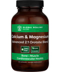 Global Healing IntraCal Natural Calcium and Magnesium Orotate Supplement for Maximum Absorption - Supports Healthy Teeth & Bones, Normal Muscle Function - (120 Capsules)