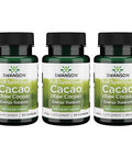Swanson Full Spectrum Cacao (Raw Cocoa) - Herbal Supplement Promoting Mild Energy Support - Traditional Whole Fruit Formula - (60 Capsules 400mg Each) 3 Pack