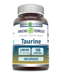 Amazing Formulas Taurine 1000Mg 100 Capsules Amino Acid Supplement | Non-Gmo | Gluten Free | Made In Usa