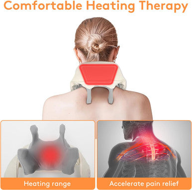 Neck Massager With Heat, Shoulder Massager, Shiatsu Neck And Back Massager, Muscle Pain Relief-Office, Home & Car