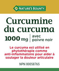 Natures Bounty Turmeric Curcumin 1000Mg Plus Black Pepper 90 Capsules