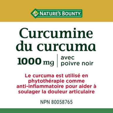 Natures Bounty Turmeric Curcumin 1000Mg Plus Black Pepper 90 Capsules