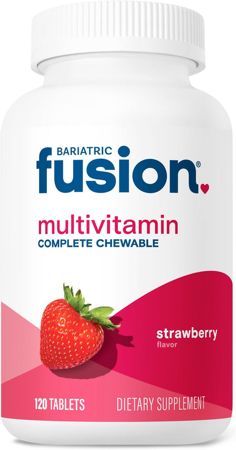 Bariatric Fusion Orange Cream Flavored Complete Chewable Bariatric Multivitamin with Iron for Bariatric Surgery Patients Including Gastric Bypass and Sleeve Gastrectomy 120 Tablets