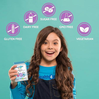 Kids Vitamin D3 600iu Chewable 180 Tablets. Sugar Free. Natural Orange Flavour. Made by Health4All Kids