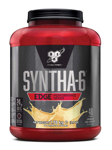 BSN Nutrition Protein Powder Syntha 6 Edge Low Carb and Sugar Whey Protein Shake with Whey Protein Isolate, Micellar Casein, Glutamine and Amino Acids, Vanilla Ice Cream, 48 Servings, 1.78 kg