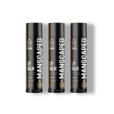Manscaped Moisturizing And Soothing Lip Balm, Infused With Vitamin E, Peppermint Oil, And Eucalyptus Oil For Chapped Lips, Matte Finish (3-Pack)