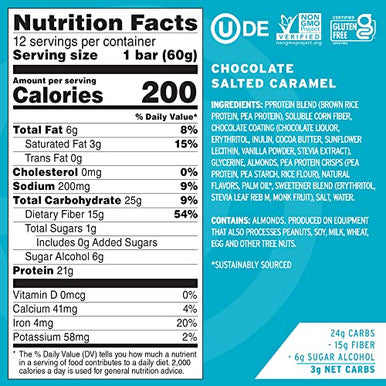No Cow Chocolate Salted Caramel Dipped Protein Bar 2.12 Oz