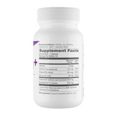 Tomorrow's Nutrition Elderberry Plus, Daily Immune System Support, Supports Restorative Sleep, 30 Capsules