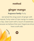 Method Dryer Sheets Ginger Mango Fabric Softener and Static Reducer Compostable and Plant-Based Laundry Essentials 80 Count (Pack of 6)