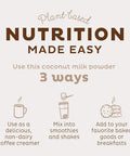 Kos Organic Coconut Milk Powder Usda - Sugar & Plant Based Creamer For Coffee Tea Smoothies - Vegan Keto Paleo Friendly Non Gmo Gluten & Dairy - 90 Servings Resealable Bag