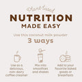 Kos Organic Coconut Milk Powder Usda - Sugar & Plant Based Creamer For Coffee Tea Smoothies - Vegan Keto Paleo Friendly Non Gmo Gluten & Dairy - 90 Servings Resealable Bag