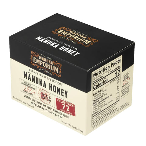 Manuka Emporium Raw Manuka Honey Packets MGO 829+ | 24 x 0.18oz Extra-Potent Snaps | Certified Monofloral New Zealand Honey | High Strength Superfood for Vitality, Recovery & Immune Support