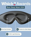 MyHalos Sleep Mask 3D Blackout Eye Mask for Women & Men Side Sleepers Zero Pressure Memory Foam Eyelash Friendly BreathableAward-Winning Sleep Aid for Travel (Black 1 Count (Pack of 1)