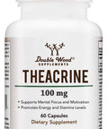 Theacrine (Teacrine) - Energy and Exercise Stamina Supplement - 100 Mg - 60 Capsules (Made and Third Party Tested in The USA) by Double Wood Supplements