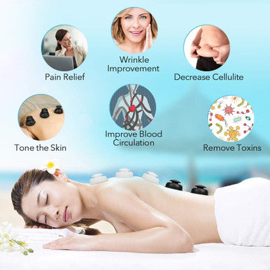Silicone Cupping Therapy Sets Cups Massage,12Pcs Professional Vacuum Cupping Anti Cellulite Suction Cup For Facial Body Massage,Deep Tissue,Myofascial Release,Pain Relief,Muscle Relaxation-Black+White