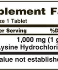 Nature's Bounty L-Lysine 1000 Mg Tablets 60 Count(Pack Of 4)
