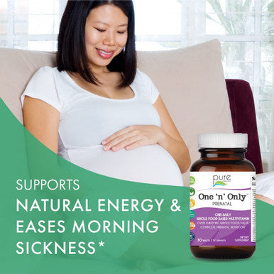 Pure Essence Labs One n Only Prenatal Vitamins - One a Day Multivitamin Support with Iron, Natural Herbs, Superfoods and Folate - 30 Tablet