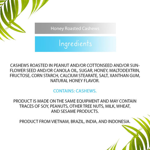Honey Roasted Cashews - 32 oz Reusable Container | Gourmet Nuts Coated with Sweet & Natural Honey | Roasted to Perfection | Healthy Everyday Snack | Vegan | Kosher | Hand-Picked | Sweet & Crunchy