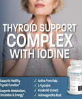 Bronson Thyroid Support Complex with Iodine - Healthy Thyroid Function, Immune System, Energy Levels, Thyroid Hormone Levels, & Metabolism - 180 Capsules