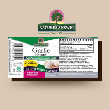 Nature'S Answer Garlic 1oz Extract | Promotes Overall Well-Being | Made with Low Organic Alcohol | Gluten- Non-GMO & Kosher | Single Count