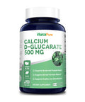 Calcium D-Glucarate 500 mg 150 Veggie Caps, Vegan, Non-GMO & Gluten-Free