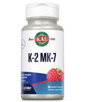 KAL Vitamin K-2 MK-7 ActivMelt | Natural Raspberry Flavor | Bone & Cardiovascular Function Support | No Sugar Added | Lab Verified | 60 Micro Tablets