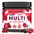 Llama Naturals Multivitamin for Women and Men Vegan Organic Gummies with Vitamin D C and K Adults Real Fruit Gummy Vitamins Chewable Multivitamin Supplement No Added Sugar Cane Cherry 120 Ct