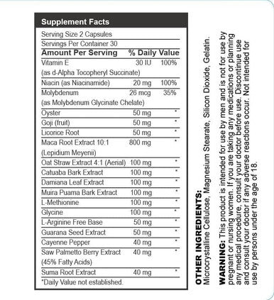 Oyster, Goji & Licorice Root Complex, Gmp, Natural Product Assn Certified, Made In Usa - 60 Capsules