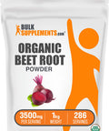 Bulksupplements.Com Organic Beet Root Powder - Beet Powder Organic, Beetroot Supplement - Superfood Supplement, Vegan & Gluten Free - 3500Mg Per Serving, 1Kg (2.2 Lbs) (Pack Of 1)