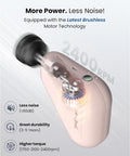 Bob And Brad Air 2 Mini Massage Gun 12Mm Amplitude With 4800 Mah Battery, Portable Deep Tissue Percussion Muscle Massage Gun With Type-C Charging For Muscle Pain Relief, Pink, Fsa And Hsa Eligible
