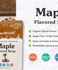NuNaturals Pourable Maple Caramel Chocolate Stevia Syrup SugarFree Syrup 6.6oz 3 Pack (MultiPack)